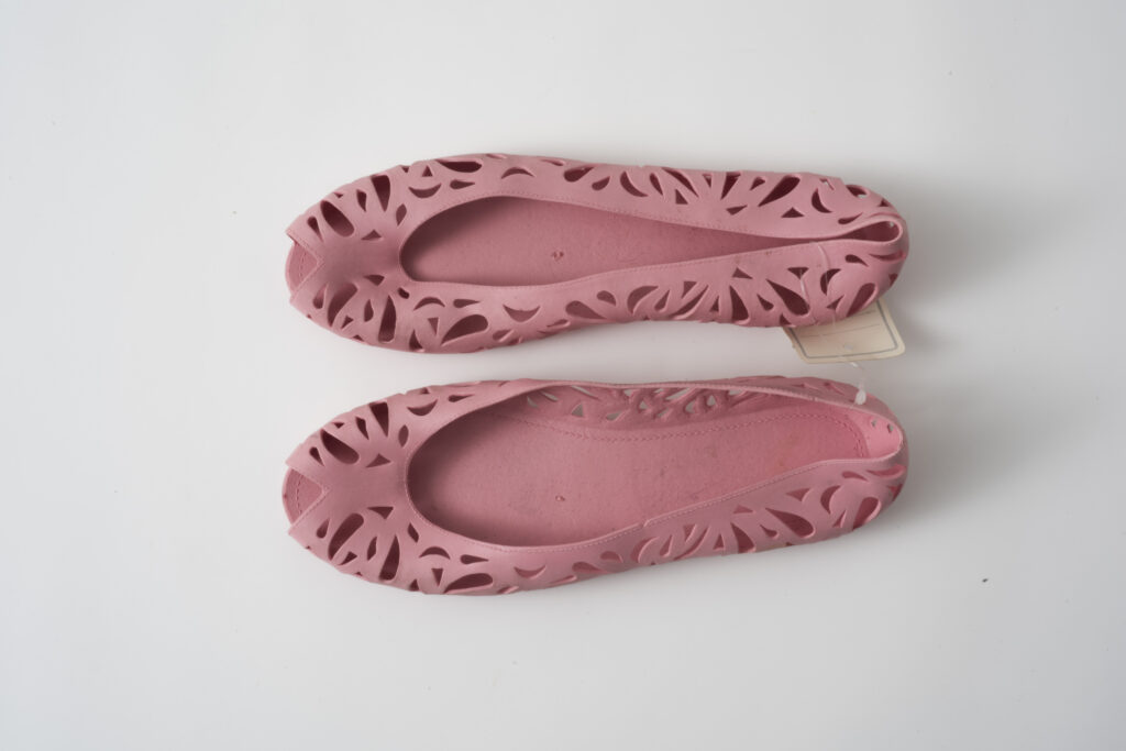 pink bathing shoes