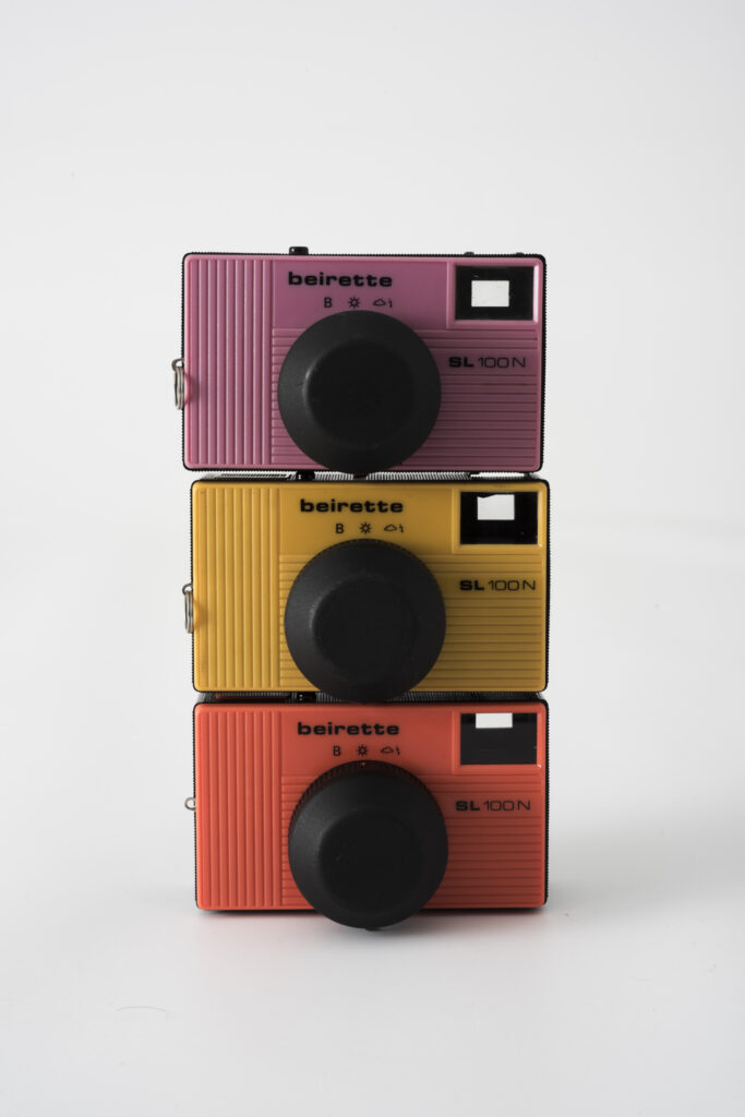Collection of three type “beirette SL 100 N” photographic cameras