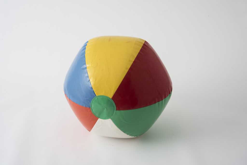 Clourful rubber beach ball