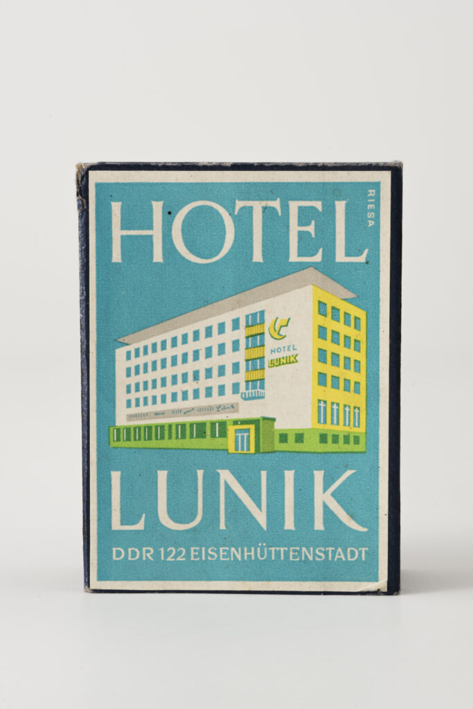 Streichholzschachtel des Hotel Lunik