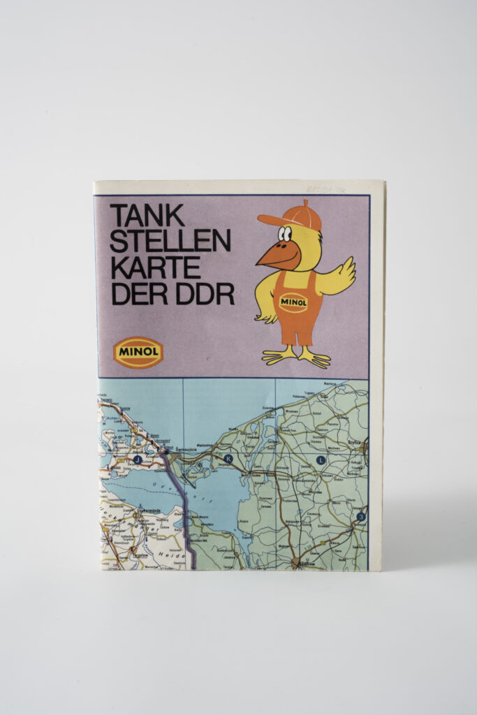 Tankstellenkarte der DDR mit Minol-Pirol